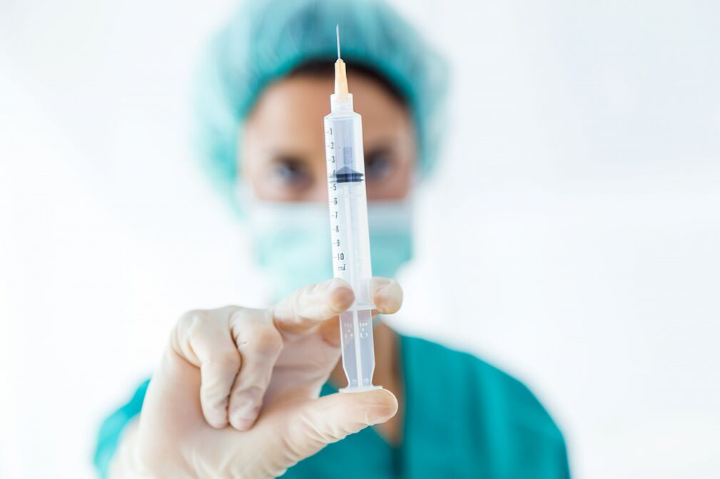 Injections de l'arthrose de l'articulation de la collen